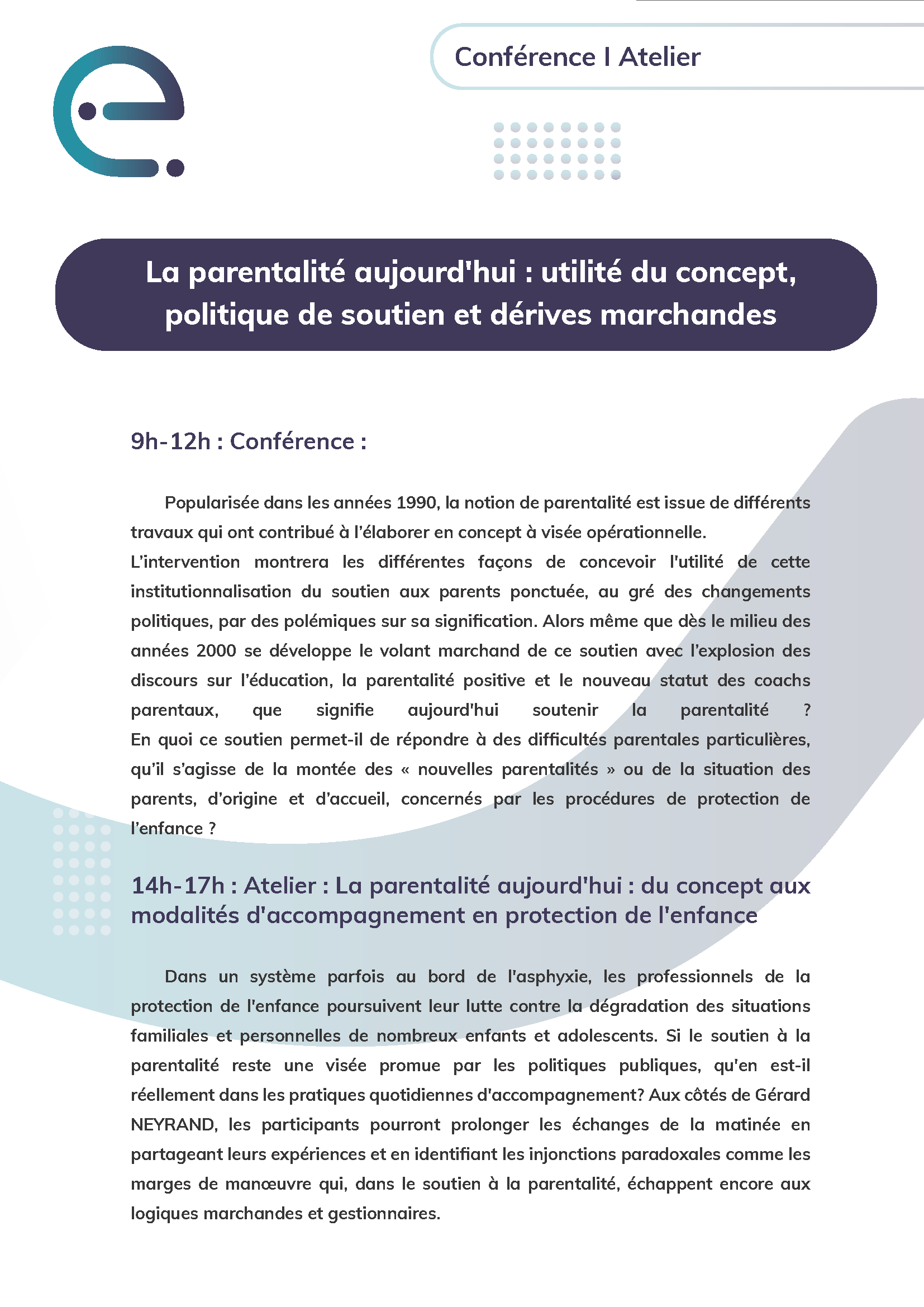 Conférence Atelier La parentalité Nov 2025 Page 2